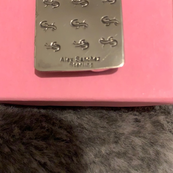 Navajo Silversmith Alex Sanchez Pendant Sterling Silver w/Turquoise Stone - Picture 3 of 3